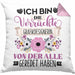 Grafikdesignerin Kissen mit Füllung 40x40 Geschenk Lustiger Spruch Geschenkidee Ich Bin Die Verrückte Grafikdesignerin Von Der Alle Geredet Haben (Grau) Rosa Trendation
