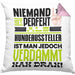 Hundeaussteller Geschenk Kissen mit Füllung 40x40 Lustige Geschenkidee für Hundeaussteller Geburtstag Niemand Ist Perfekt Aber Als Hundeaussteller Ist Man Nah Dran (Grau) Rosa Trendation
