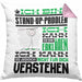 Stand-Up-Paddler Geschenk Kissen mit Füllung 40x40 Lustige Geschenkdiee für einen Stand-Up-Paddler Geburtstag Ich Bin Stand-Up-Paddler Ich Kann Es Dir Erklären Aber Nicht Für Dich Verstehen (Grau) Rosa Trendation