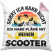 Scooter Roller Fahrer Geschenk Kissen mit Füllung 40x40 Scooterfahrer Geschenkidee Scooting Geschenkidee Jungs Profi Scooterfahrer Pro Grafik Stunts (Grau) Rosa Trendation