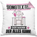 Songtexter Kissen mit Füllung 40x40 Geschenk für Songtexter Der Mann Der Alles Kann Geschenkidee zum Geburtstag (Grau) Rosa Trendation