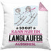 Langläufer Geschenk Kissen mit Füllung 40x40 So Gut Kann Nur Ein Langläufer Aussehen Geschenkidee (Grau) Rosa Trendation