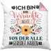 Nichte Kissen mit Füllung 40x40 Geschenk Lustiger Spruch Geschenkidee Ich Bin Die Verrückte Nichte Von Der Alle Geredet Haben (Grau) Rosa Trendation
