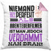 Abenteuerfilmer Geschenk Kissen mit Füllung 40x40 Lustige Geschenkidee für Abenteuerfilmer Geburtstag Niemand Ist Perfekt Aber Als Abenteuerfilmer Ist Man Nah Dran (Grau) Rosa Trendation
