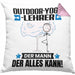 Outdoor-Yoga-Lehrer Kissen mit Füllung 40x40 Geschenk für Outdoor-Yoga-Lehrer Der Mann Der Alles Kann Geschenkidee zum Geburtstag (Grau) Rosa Trendation