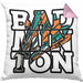 Badminton-Kissen mit Füllung 40x40 Geschenk für Badminton-Spieler Badminton-Trainer (Grau) Rosa Trendation
