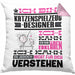 Katzenspielzeug-Designer Geschenk Kaffee-Kissen mit Füllung 40x40 Geschenkidee für Katzenspielzeug-Designer Ich Bin Katzenspielzeug-Designer Ich Kann Es Dir Erklären Jedoch Nicht Für Dich Verstehen Spruch Lustig (Grau) Rosa Trendation