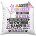 Taekwondo-Kämpfer Geschenk Kissen mit Füllung 40x40 Lustiger Spruch Erheben Sie Sich Der Taekwondo-Kämpfer Betritt den Raum (Grau) Rosa Trendation