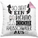So Sieht Ein Richtig Cooler Halbschwager Aus Geschenk Kissen mit Füllung 40x40 Lustiger Spruch Geschenkidee (Grau) Rosa Trendation