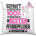 Pferdepfleger Geschenk Lustiger Spruch für Pferdepfleger Geschenkidee Bester Pferdepfleger Der WeltKissen mit Füllung 40x40 (Grau) Rosa Trendation