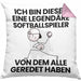 Softballspieler Geschenk Kissen mit Füllung 40x40 Lustige Geschenkidee Geburtstag für Softballspieler Ich Bin Dieser Legendäre Softballspieler Von Dem Alle Geredet Haben (Grau) Rosa Trendation