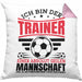 Fußball-Trainer Kissen mit Füllung 40x40 Geschenk Coach Bester Trainer Ich Bin Der Trainer Einer Absolut Geilen Mannschaft Und Ja Sie Haben Mir Diese Kissen mit Füllung 40x40 Geschenkt (Grau) Rosa Trendation