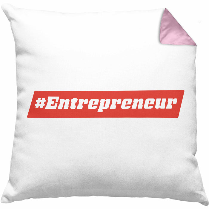 Entrepreneur Kissen mit Füllung 40x40 Entrepreneurship Geschenk Spruch Motivation (Grau) Rosa Trendation