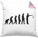 Boule Kissen mit Füllung 40x40 Geschenk Boule-Spieler Geschenkidee Spruch Evolution Boule (Grau) Rosa Trendation