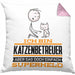 Katzenbetreuer Geschenk Kissen mit Füllung 40x40 Ich Bin Katzenbetreuer Aber Sag Doch Einfach Superheld Lustige Geschenkdiee für Katzenbetreuer (Grau) Rosa Trendation