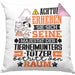 Tierheimunterstützer Geschenk Kissen mit Füllung 40x40 Lustiger Spruch Erheben Sie Sich Der Tierheimunterstützer Betritt den Raum (Grau) Rosa Trendation