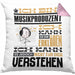 Musikproduzent Geschenk Kaffee-Kissen mit Füllung 40x40 Geschenkidee für Musikproduzent Ich Bin Musikproduzent Ich Kann Es Dir Erklären Jedoch Nicht Für Dich Verstehen Spruch Lustig (Grau) Rosa Trendation