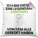 Komponist Geschenk Kissen mit Füllung 40x40 Lustige Geschenkidee Geburtstag für Komponist Ich Bin Dieser Legendäre Komponist Von Dem Alle Geredet Haben (Grau) Rosa Trendation