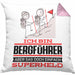 Bergführer Geschenk Kissen mit Füllung 40x40 Ich Bin Bergführer Aber Sag Doch Einfach Superheld Lustige Geschenkdiee für Bergführer (Grau) Rosa Trendation
