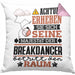 Breakdancer Geschenk Kissen mit Füllung 40x40 Lustiger Spruch Erheben Sie Sich Der Breakdancer Betritt den Raum (Grau) Rosa Trendation