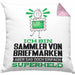 SammlervonBriefmarken Geschenk Kissen mit Füllung 40x40 Ich Bin SammlervonBriefmarken Aber Sag Doch Einfach Superheld Lustige Geschenkdiee für SammlervonBriefmarken (Grau) Rosa Trendation