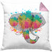 Elefant Kissen mit Füllung 40x40 Geschenk Für Elefanten-Liebhaber Geschenkidee Elefant Farbkleks (Grau) Rosa Trendation
