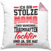 Muttertagsgeschenk Kissen mit Füllung 40x40 Ich Bin Stolze Mama Einer Wahnsinnig Traumhaften Tochter Geschenk für Mutter von Tochter (Grau) Rosa Trendation