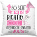 Rhythmische Gymnastin Kissen mit Füllung 40x40 Geschenk So Sieht Eine Richtig Coole Rhythmische Gymnastin Aus Geschenkidee Spruch Lustig (Grau) Rosa Trendation