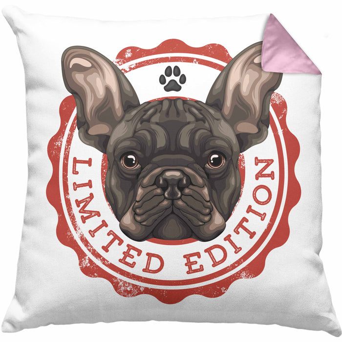 Boxer Hunde Kissen mit Füllung 40x40 Geschenk Hundebesitzerin Boxer Frauchen Herrchen Geschenkidee Kaffee-Kissen mit Füllung 40x40 Limited Edition (Grau) Rosa Trendation