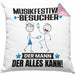 Musikfestival-Besucher Kissen mit Füllung 40x40 Geschenk für Musikfestival-Besucher Der Mann Der Alles Kann Geschenkidee zum Geburtstag (Grau) Rosa Trendation