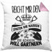 Gärtnerin Geschenk Kissen mit Füllung 40x40 Reicht Mir Den Spaten Ihr Narren Die Königin Will Gärtnern Geschenkidee Garten-Pflege Frauen (Grau) Rosa Trendation