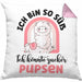 Geschenk für beste Freundin Kissen mit Füllung 40x40 Alpaka Llama Kissen mit Füllung 40x40 mit Spruch Ich Bin So Süß Ich Könnte Zucker Pupsen Geschenkidee für Frauen (Grau) Rosa Trendation
