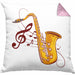 Lustige Saxofon-Kissen mit Füllung 40x40 Geschenk Saxofonspieler Geschenkidee (Grau) Rosa Trendation
