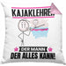 Kajaklehrer Kissen mit Füllung 40x40 Geschenk für Kajaklehrer Der Mann Der Alles Kann Geschenkidee zum Geburtstag (Grau) Rosa Trendation