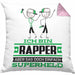 Rapper Geschenk Kissen mit Füllung 40x40 Ich Bin Rapper Aber Sag Doch Einfach Superheld Lustige Geschenkdiee für Rapper (Grau) Rosa Trendation