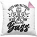 Bassist Kissen mit Füllung 40x40 Geschenk Bass-Spieler Geschenkidee Never Underestimate An Old Man With A Bass (Grau) Rosa Trendation