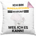 Hundeausführer Geschenk Kissen mit Füllung 40x40 Lustiger Spruch Ich Bin Hundeausführer Warum Weil Ich Es Kann Geschenkidee Bester Hundeausführer Geburtstag (Grau) Rosa Trendation
