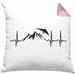 Geschenk für Drachenflieger Kissen mit Füllung 40x40 Herzschlag Hängegleiter Motiv (Grau) Rosa Trendation