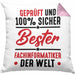 Fachinformatiker Geschenk Kissen mit Füllung 40x40 Geprüft Sicher Geschenkdiee für Fach-Finformatiker Geschenkdiee Spruch (Grau) Rosa Trendation