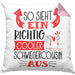 So Sieht Ein Richtig Cooler Schwiegercousin Aus Geschenk Kissen mit Füllung 40x40 Lustiger Spruch Geschenkidee (Grau) Rosa Trendation