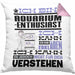 Aquarium-Enthusiast Geschenk Kaffee-Kissen mit Füllung 40x40 Geschenkidee für Aquarium-Enthusiast Ich Bin Aquarium-Enthusiast Ich Kann Es Dir Erklären Jedoch Nicht Für Dich Verstehen Spruch Lustig (Grau) Rosa Trendation
