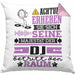 DJ Geschenk Kissen mit Füllung 40x40 Lustiger Spruch Erheben Sie Sich Der DJ Betritt den Raum (Grau) Rosa Trendation