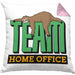 Arbeit Kissen mit Füllung 40x40 "Team Homeoffice" - Geschenkidee für Faultier-Fans (Grau) Rosa Trendation