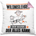 Wildnislehrer Kissen mit Füllung 40x40 Geschenk für Wildnislehrer Der Mann Der Alles Kann Geschenkidee zum Geburtstag (Grau) Rosa Trendation