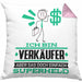 Verkäufer Geschenk Kissen mit Füllung 40x40 Ich Bin Verkäufer Aber Sag Doch Einfach Superheld Lustige Geschenkdiee für Verkäufer (Grau) Rosa Trendation