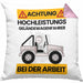 Geländewagenfahrer Kissen mit Füllung 40x40 Geschenk Lustiger Spruch Geschenkidee für Geländewagenfahrer Achtung Hochleistungs Geländewagenfahrer Bei Der Arbeit (Grau) Rosa Trendation