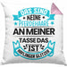 Haflinger Kissen mit Füllung 40x40 Geschenk Pferde-Liebhaberin Haflinger-Liebhaberin Geschenkidee Pferde Reiterin (Grau) Rosa Trendation