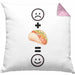 Taco Kissen mit Füllung 40x40 Geschenk für Taco-Liebhaber Lustige Geschenkidee :( + Taco = :) Geburtstag Mexikaner (Grau) Rosa Trendation