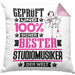 Studiomusiker Geschenk Lustiger Spruch für Studiomusiker Geschenkidee Bester Studiomusiker Der WeltKissen mit Füllung 40x40 (Grau) Rosa Trendation