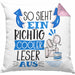 So Sieht Ein Richtig Cooler Leser Aus Geschenk Kissen mit Füllung 40x40 Lustiger Spruch Geschenkidee (Grau) Rosa Trendation